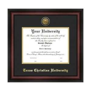  Texas Christian University Gold Embossed Medallion Diploma 