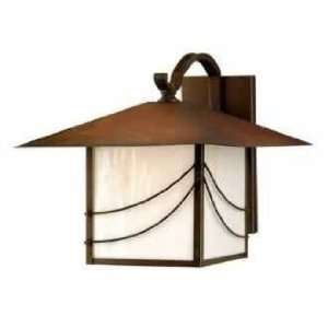   Sky 1 Light Outdoor Wall Light in Sienna with Honey Art glass Home