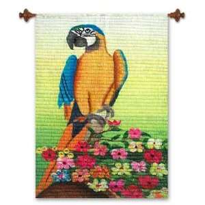 Wool tapestry, Blue Headed Parrot 