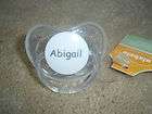 NEW Expressions Pacifier   PERSONALIZED with name  Abigail 