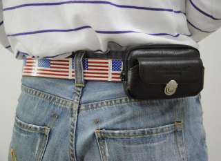 Men Top Genuine Leather Belt Bag Purse Fanny Hip Waist Cellphone Case 