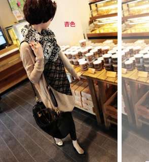 Korea Women Hip length Lace Heart Batwing Loose Knitwear Sweater Knit 