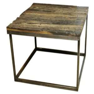  Vista Sandblasted Natural Wood End Table