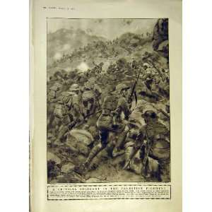  Palestine Fighting War Battle Jordan Ww1 Print 1918