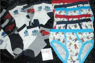 New 4T Lot Toddler Boys 6 Pair Underwear & 12 Pair Crew Socks  