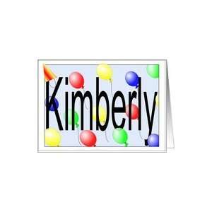  Kimberlys Birthday Invitation, Party Balloons Card Toys 