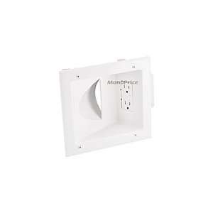   Low Voltage Media Wall Plate w/ Duplex Receptacle   White Electronics