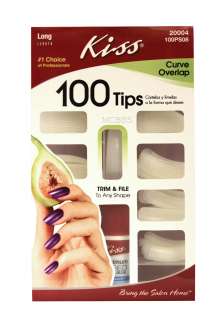   LENGTH CURVE OVERLAP GLUE ON NAIL TIPS KIT 100 CT. (100PS08)  