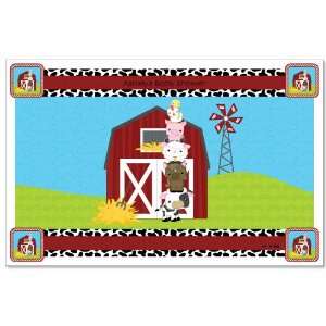    Farm Animals   Personalized Baby Shower Placemats Toys & Games