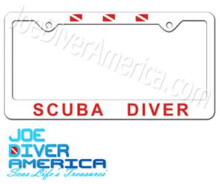 License Plate Frame  Scuba Diver  