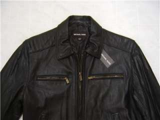 VTG Michael Genuine Leather M Jacket Zip Soft Coat Mens Shearling 