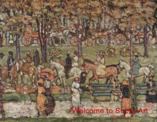 Central Park Maurice Prendergast repro oil painting  