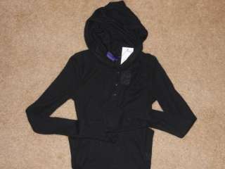 Womens Miley Cyrus Hooded Henly sz S  