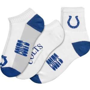  For Bare Feet Indianapolis Colts Mens Socks  3 Pack Large 