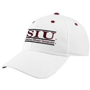   Southern Illinois Salukis White 3 Bar Classic Adjustable Hat Sports