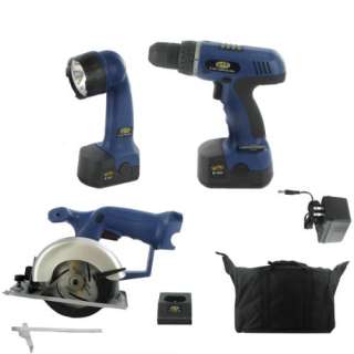 GTV 3 Tool 18 Volt Combination Drill Saw And Light Kit 052088863435 