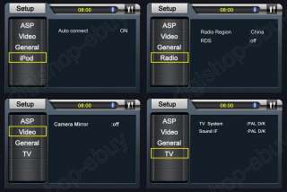 TV, FM/AM, Support iPod/SD/USB Bluetooth, RDS, Touchscreen