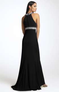 NEW JS Boutique Beaded Jersey Halter GOWN WEDDING 6  