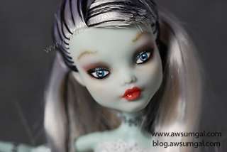 Frankie Stein Monster High Dead Tired Repaint Doll by awsumgal  