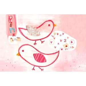  Pink Birds Canvas Reproduction Baby