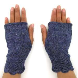 Alpaca Fingerless Gloves Lightweight Cableknit Fair Trade Bolivia 100% 