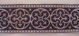 This traditional motif was jacquard woven in metallic silver on a 