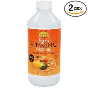 Dynamic Health Vitamin C 1000 mg, 8 Ounce Bottle, (Pack of 