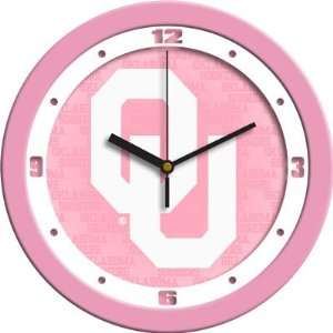  Oklahoma Sooners 12 Pink Wall Clock