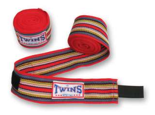   Wraps Protectors ~ Twins Special Muay Thai ~ Striped ~ CH 2  