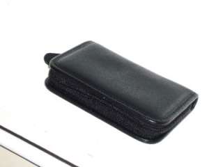 COACH Auth Vintage Black Leather Zip Around Wallet Phone Case 