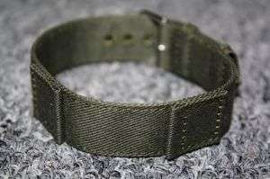 18m Military Canvas Olive Drab Green Watch Band XL Long  