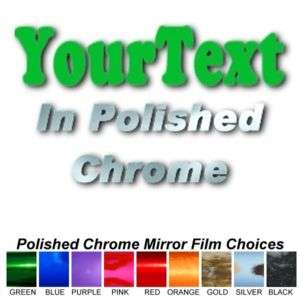 Your Name Custom Text in Chrome Mirror Film 9 Decals  