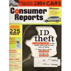 Consumer Reports October 2003 Various Books