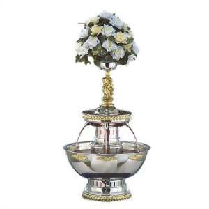  5 Gallon Champagne Fountain with Silver and Gold Trim 