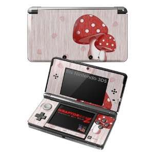Nintendo 3DS Skin   Mushrooms Red