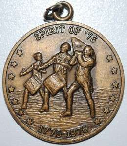 Vintage 1976 Spirit of 76 USA Commemorative Mint Registered Pendant 