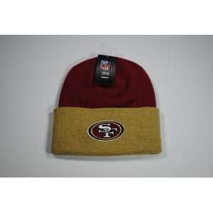  San Francisco 49ers Cuffed Red Gold Beanie Winter Hat Cap 