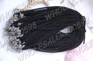 WHOLESALE 100strands Black Velvet Necklace Cords 38.5+4.5CM