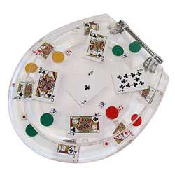 Clear Acrylic Poker Themed Toilet Seat  