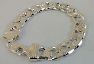 925 STERLING SILVER LINK CHAIN BRACELET, BEAUTIFUL SIMPLE SOLID LINK 