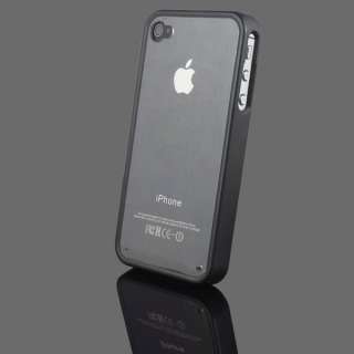   Clear Thin Bumper Case For iPhone 4 G 4S + Screen Protector  