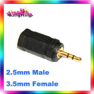 Male 2.5mm   Female 3.5mm headphone stereo adapter jack  
