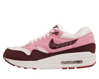 Nike Wmns Air Max 1 Pink Cooler White Gym Red New Womens Casual Shoes 