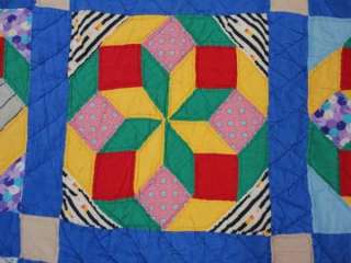 PERFECT Vintage Antique ROLLING STAR Queen Quilt 94x82  