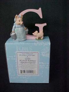 New Enesco Beatrix Potter Alphabet G Figurine Aunt Pettitoe MIB 