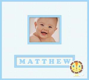 Personalize baby scrapbook albums with your childs name and picture