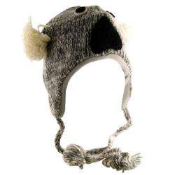 H2W Kids Knit Grey Koala Bear Wool Hat  