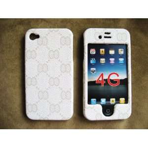  Leather FACEPLATE for iPhone 4 Front & Back Case Cover GC 