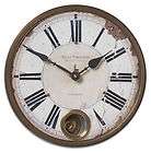 Seiko Antique Finish Wood Case Wall Clock With Pendulum