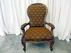 Antique Renaissance Revival Style Chair Walnut w New Upholstery Extra 